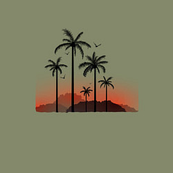 Свитшот хлопковый мужской Palm tree, цвет: авокадо — фото 2