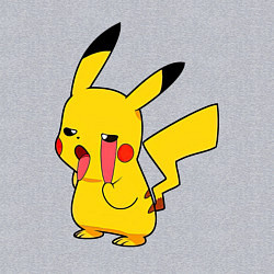 Свитшот хлопковый мужской Уставший Пикачу, цвет: меланж — фото 2