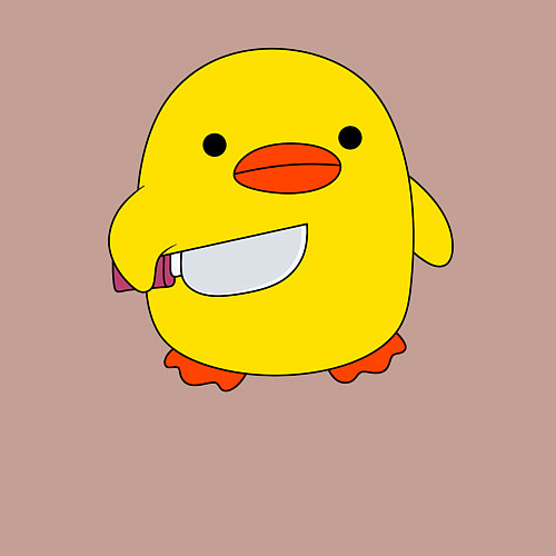 Мужской свитшот УТКА С НОЖОМ КРУГЛЯШ / Пыльно-розовый – фото 3