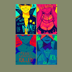 Свитшот хлопковый мужской Gurren Lagann posters, цвет: авокадо — фото 2