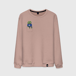 Свитшот хлопковый мужской Pepe Thinking room, цвет: пыльно-розовый
