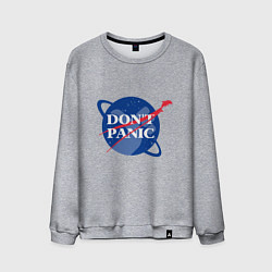 Свитшот хлопковый мужской Без паники, цвет: меланж