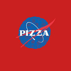 Свитшот хлопковый мужской NASA Pizza, цвет: красный — фото 2