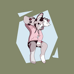 Свитшот хлопковый мужской Собака Фурри Furry, цвет: авокадо — фото 2