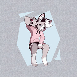 Свитшот хлопковый мужской Собака Фурри Furry, цвет: меланж — фото 2