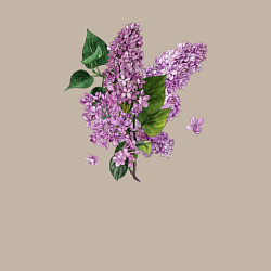 Свитшот хлопковый мужской СИРЕНЬ АКВАРЕЛЬЮ, цвет: миндальный — фото 2