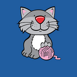 Свитшот хлопковый мужской Smiling Cat, цвет: синий — фото 2