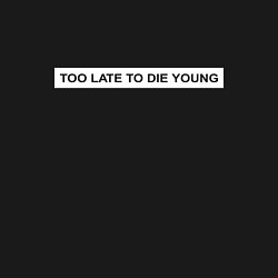 Свитшот хлопковый мужской Too late to die young, цвет: черный — фото 2