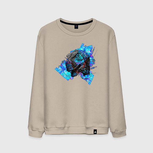Мужской свитшот Пасть динозавра / Миндальный – фото 1