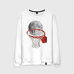 Свитшот хлопковый мужской Planet basketball, цвет: белый
