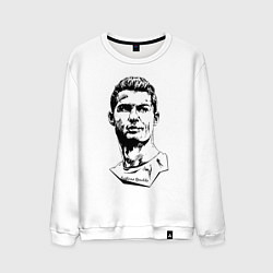 Свитшот хлопковый мужской Ronaldo Manchester United Portugal, цвет: белый