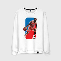 Свитшот хлопковый мужской NBA - Jordan, цвет: белый