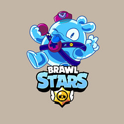 Свитшот хлопковый мужской SQUEAK BRAWL STARS СКВИК, цвет: миндальный — фото 2