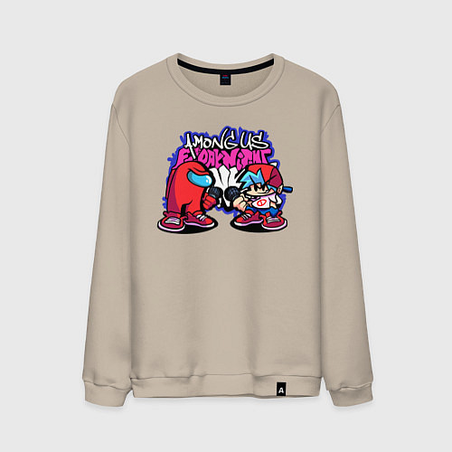 Мужской свитшот FNF and Among Us / Миндальный – фото 1