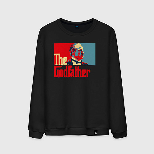 Мужской свитшот Godfather logo / Черный – фото 1