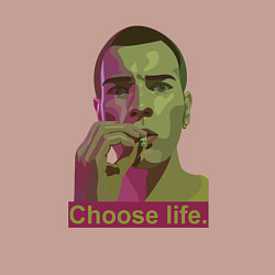 Свитшот хлопковый мужской Choose Life, цвет: пыльно-розовый — фото 2