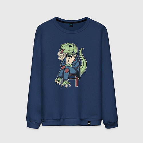 Мужской свитшот Дон Корлеоне - Динозавр / Тёмно-синий – фото 1