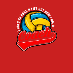 Свитшот хлопковый мужской Волейбол - Тренер, цвет: красный — фото 2