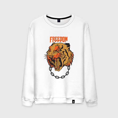 Мужской свитшот Тигр / Белый – фото 1