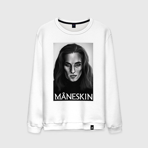 Мужской свитшот Дамиано Давид Монэскин Z / Белый – фото 1