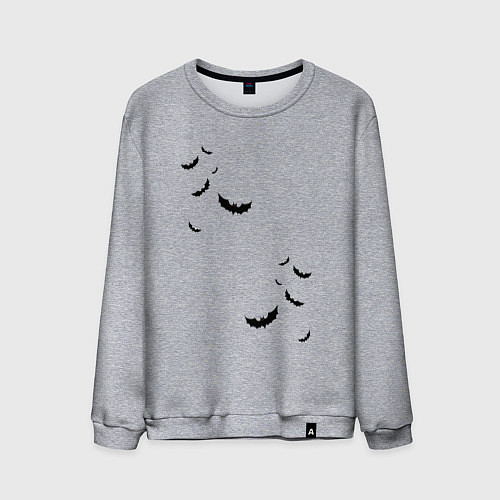 Мужской свитшот Летучие мыши / Меланж – фото 1