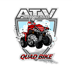 Свитшот хлопковый мужской Квадроцикл, цвет: белый — фото 2