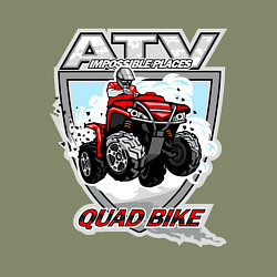 Свитшот хлопковый мужской Квадроцикл, цвет: авокадо — фото 2