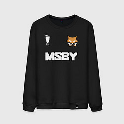 Свитшот хлопковый мужской MSBY BLACK JACKALS, цвет: черный