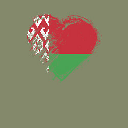 Свитшот хлопковый мужской Сердце Беларуси, цвет: авокадо — фото 2