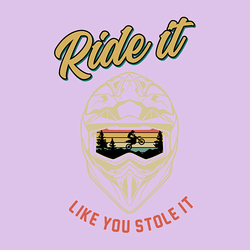 Мужской свитшот Ride it like you stole it / Лаванда – фото 3