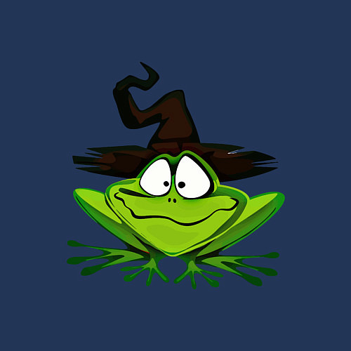 Мужской свитшот Ведьмина лягушка / Тёмно-синий – фото 3