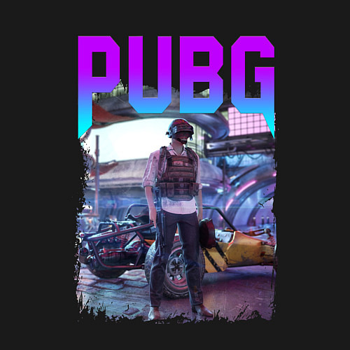 Мужской свитшот PUBG NEON ПУБГ НЕОН Z / Черный – фото 3