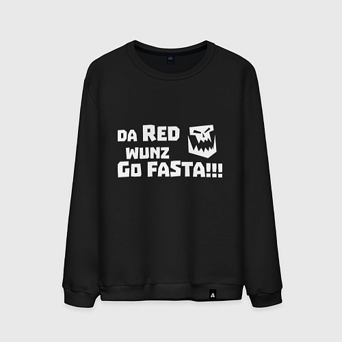 Мужской свитшот Только красное ездит быстро / Черный – фото 1