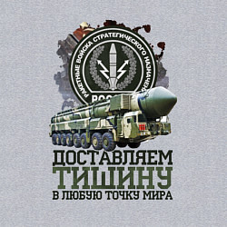 Свитшот хлопковый мужской Доставляем тишину, цвет: меланж — фото 2