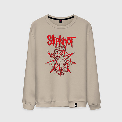 Мужской свитшот Slipknot Slip Goats Art / Миндальный – фото 1