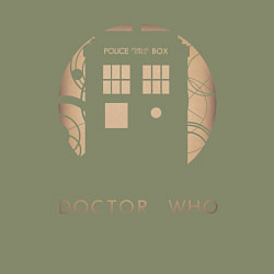 Свитшот хлопковый мужской Тардис - Доктор Кто, цвет: авокадо — фото 2