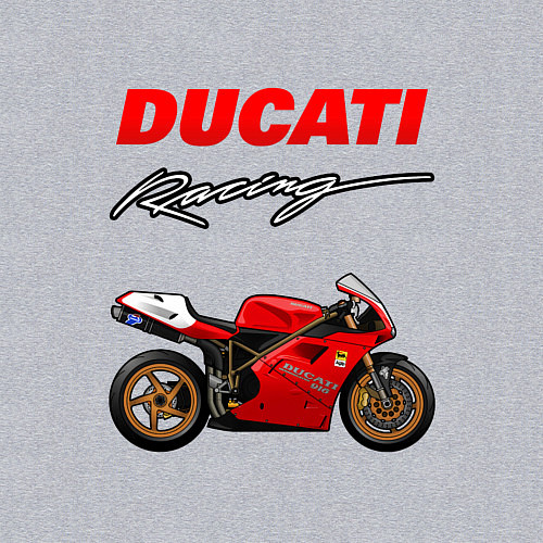 Мужской свитшот DUCATI ДУКАТИ MOTOSPORT / Меланж – фото 3