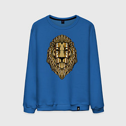 Свитшот хлопковый мужской Лев, цвет: синий