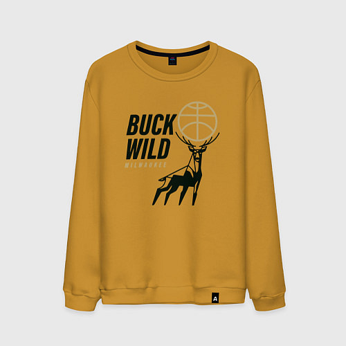 Мужской свитшот Buck Wild / Горчичный – фото 1