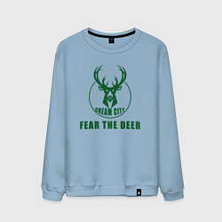 Свитшот хлопковый мужской Fear The Deer, цвет: мягкое небо
