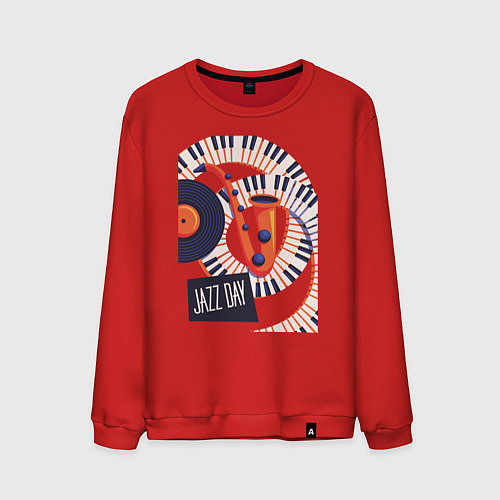 Мужской свитшот Джаз / Красный – фото 1
