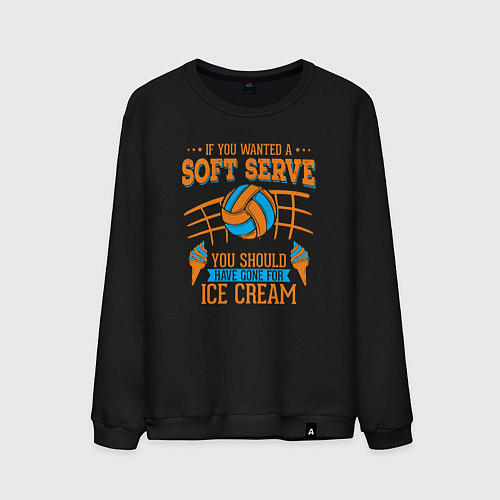 Мужской свитшот Volley - Soft Serve / Черный – фото 1