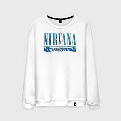 Свитшот хлопковый мужской Nirvana Нирвана Рок Rock, цвет: белый