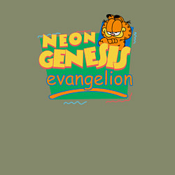 Свитшот хлопковый мужской GARFIELD GENESIS EVANGELION, цвет: авокадо — фото 2