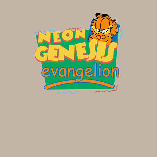 Мужской свитшот GARFIELD GENESIS EVANGELION / Миндальный – фото 3