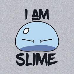 Свитшот хлопковый мужской I AM SLIME, Я СЛИЗЬ, цвет: меланж — фото 2