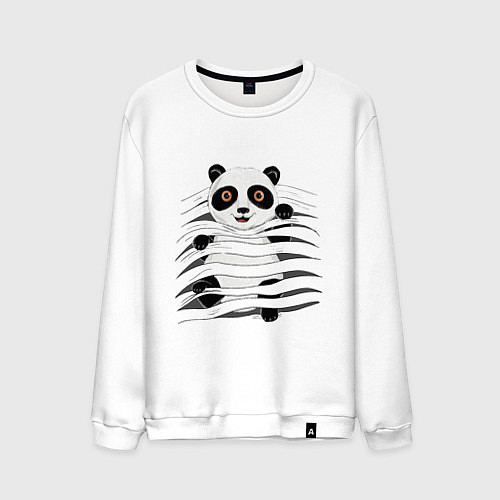 Мужской свитшот МАЛЫШ ПАНДА / Белый – фото 1
