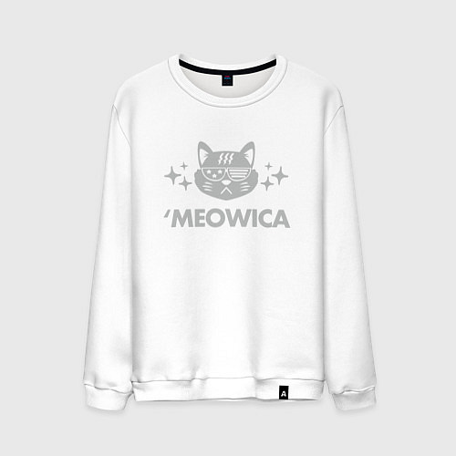 Мужской свитшот Meowica / Белый – фото 1