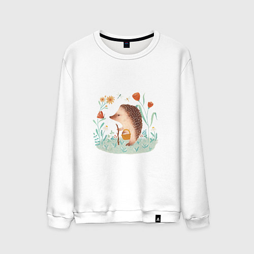 Мужской свитшот Утренняя прогулка / Белый – фото 1