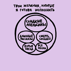 Свитшот хлопковый мужской Твои желания, которые я готова исполнить Zемфира, цвет: лаванда — фото 2